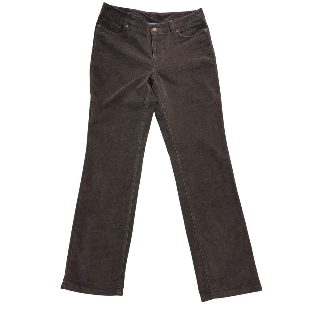 L.L. Bean Favorite Fit Corduroy Pants Women’s Size 10 Reg Brown Straight Leg